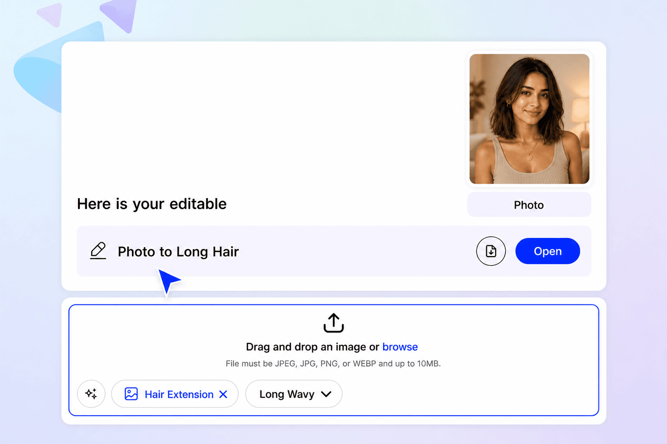 Free AI Long Hair Extender – Add Long Hair to Your Photo. Free AI Long Hair Extender – Add Long Hair to Your Photo.